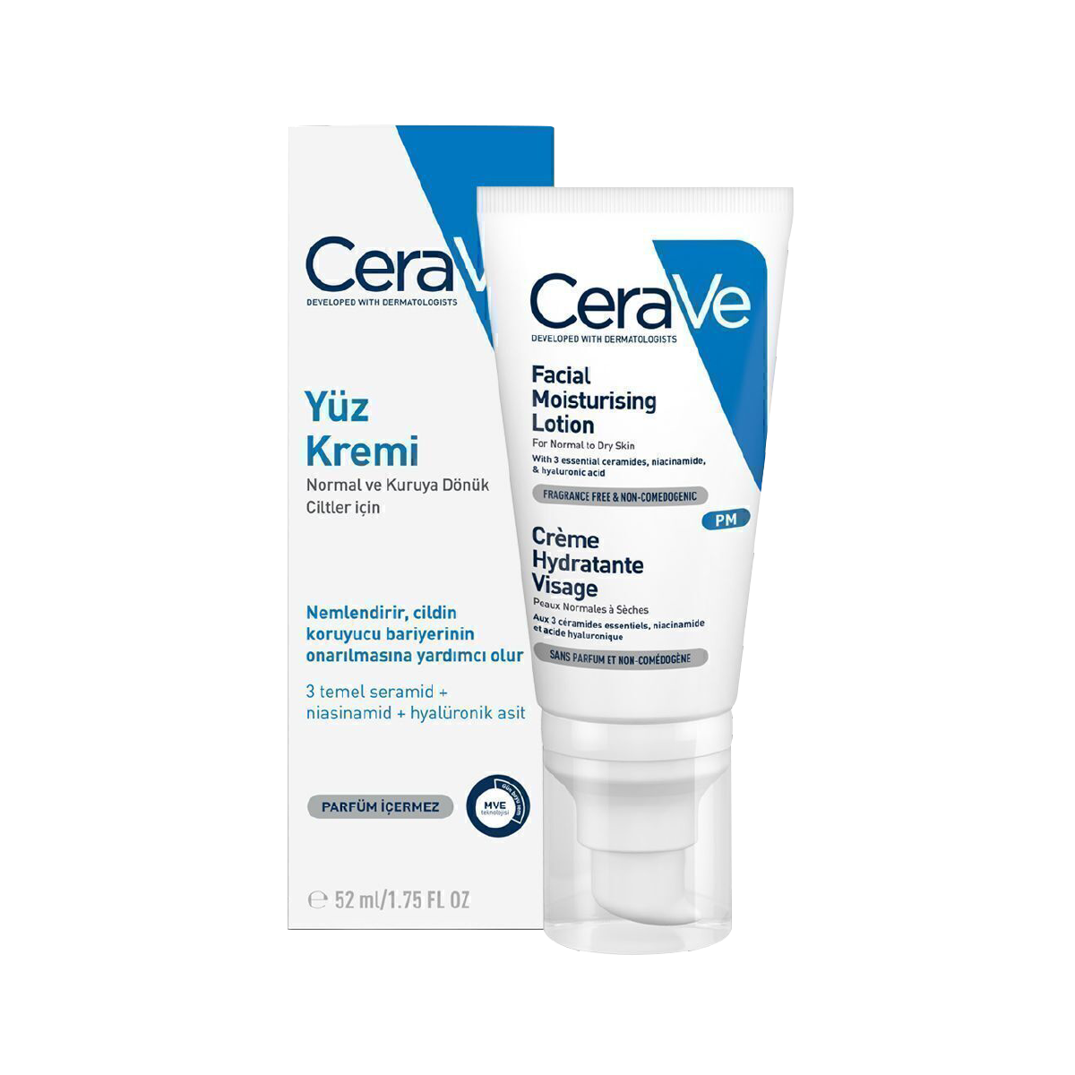 Cerave Normal Ve Kuruya Dönük Ciltler İçin Yüz Kremi